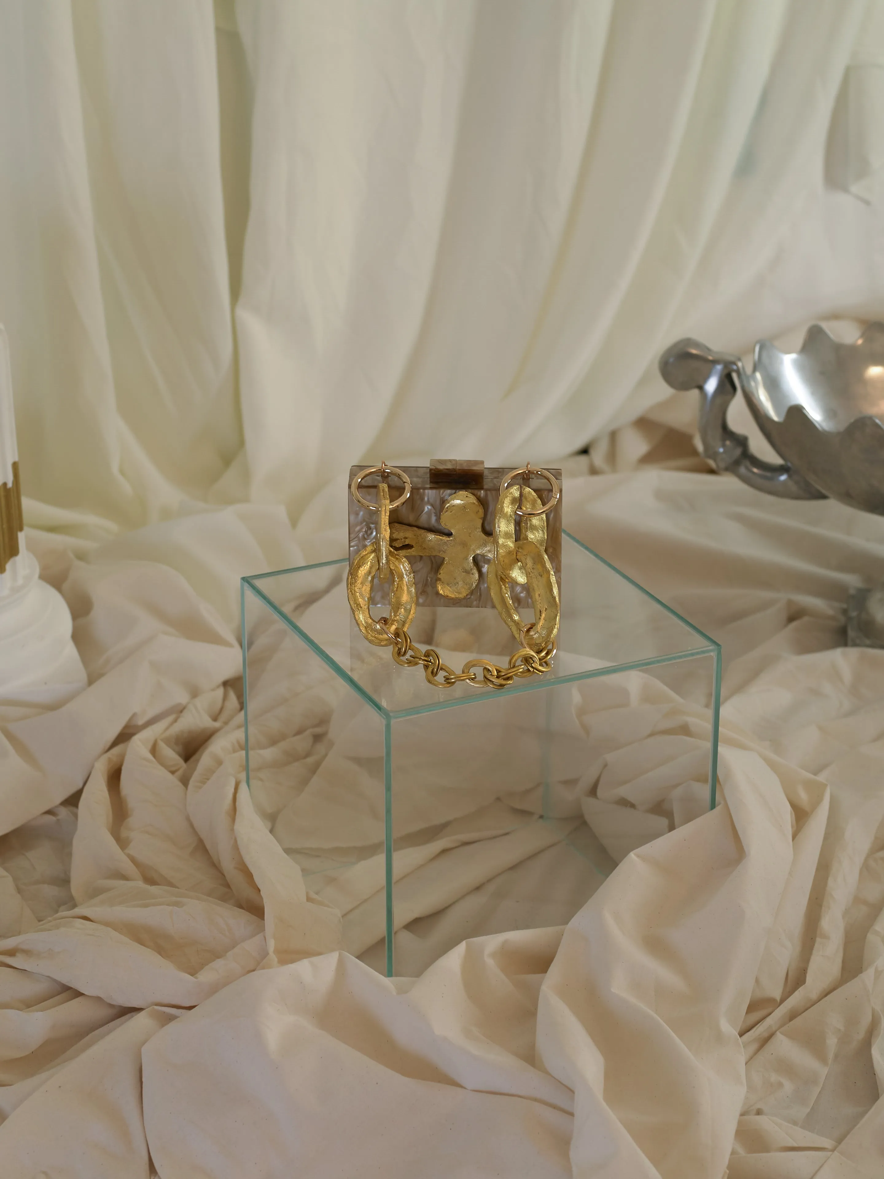 Artisanal Eos Clutch - Desert Pearl