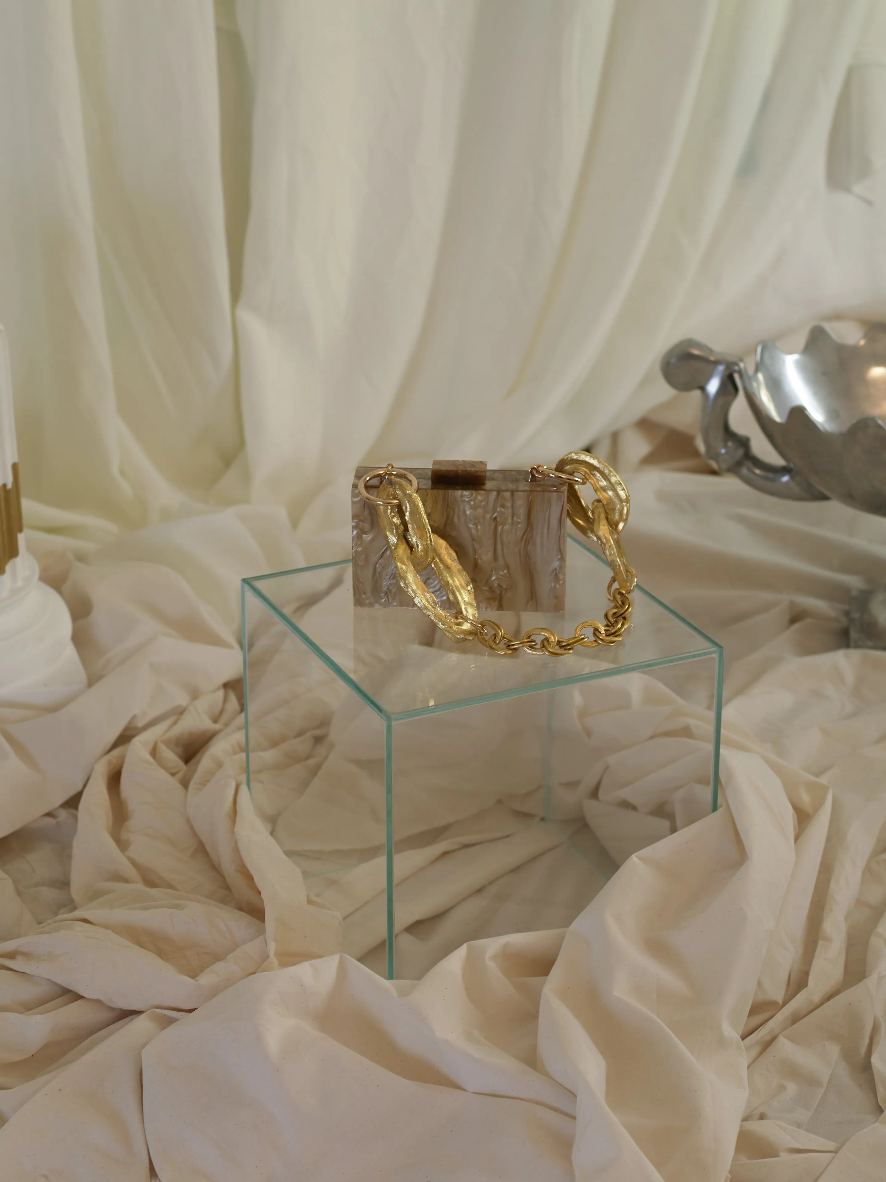 Artisanal Eos Clutch - Desert Pearl