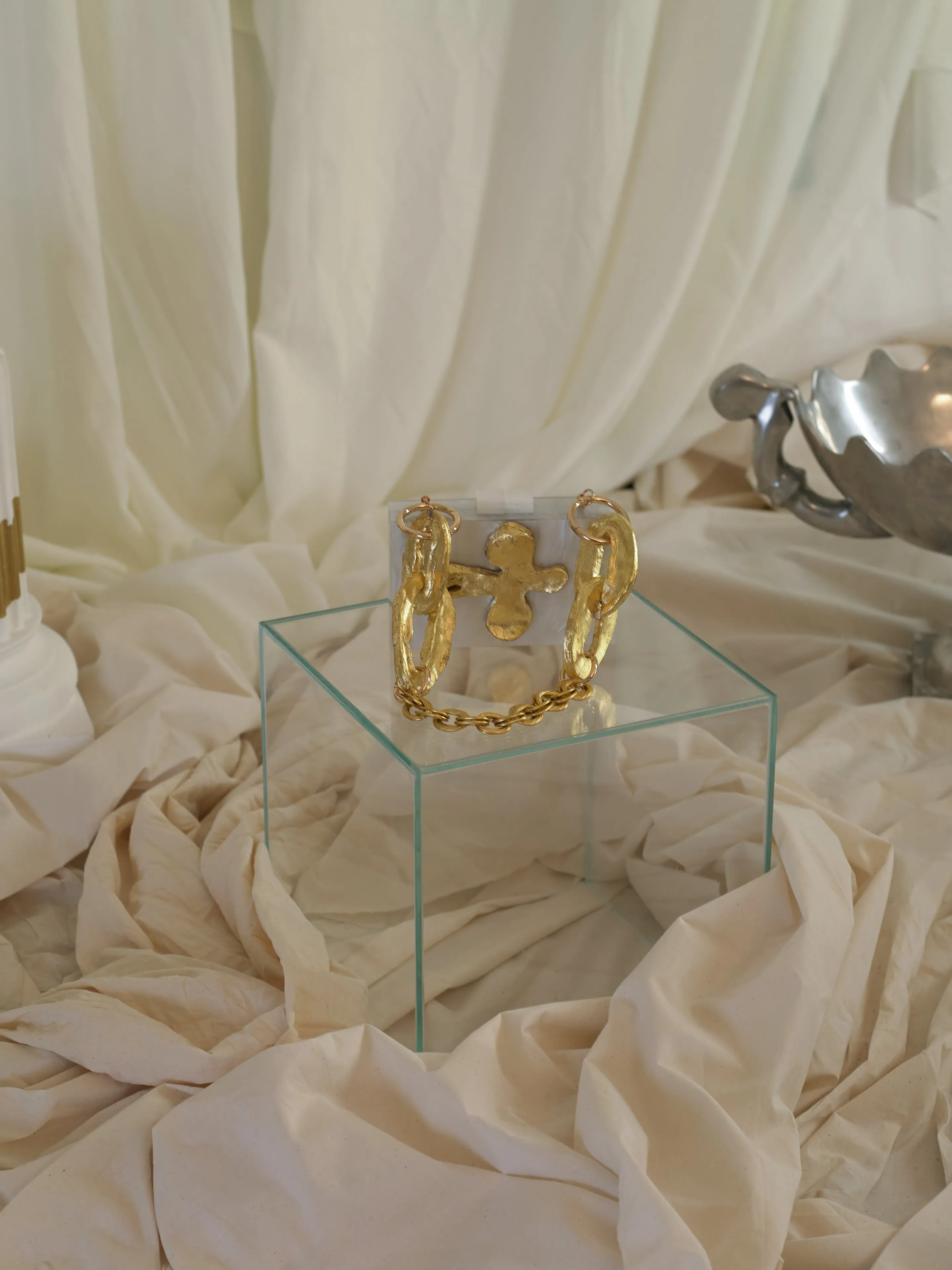 Artisanal Eos Clutch - Pearl Moon