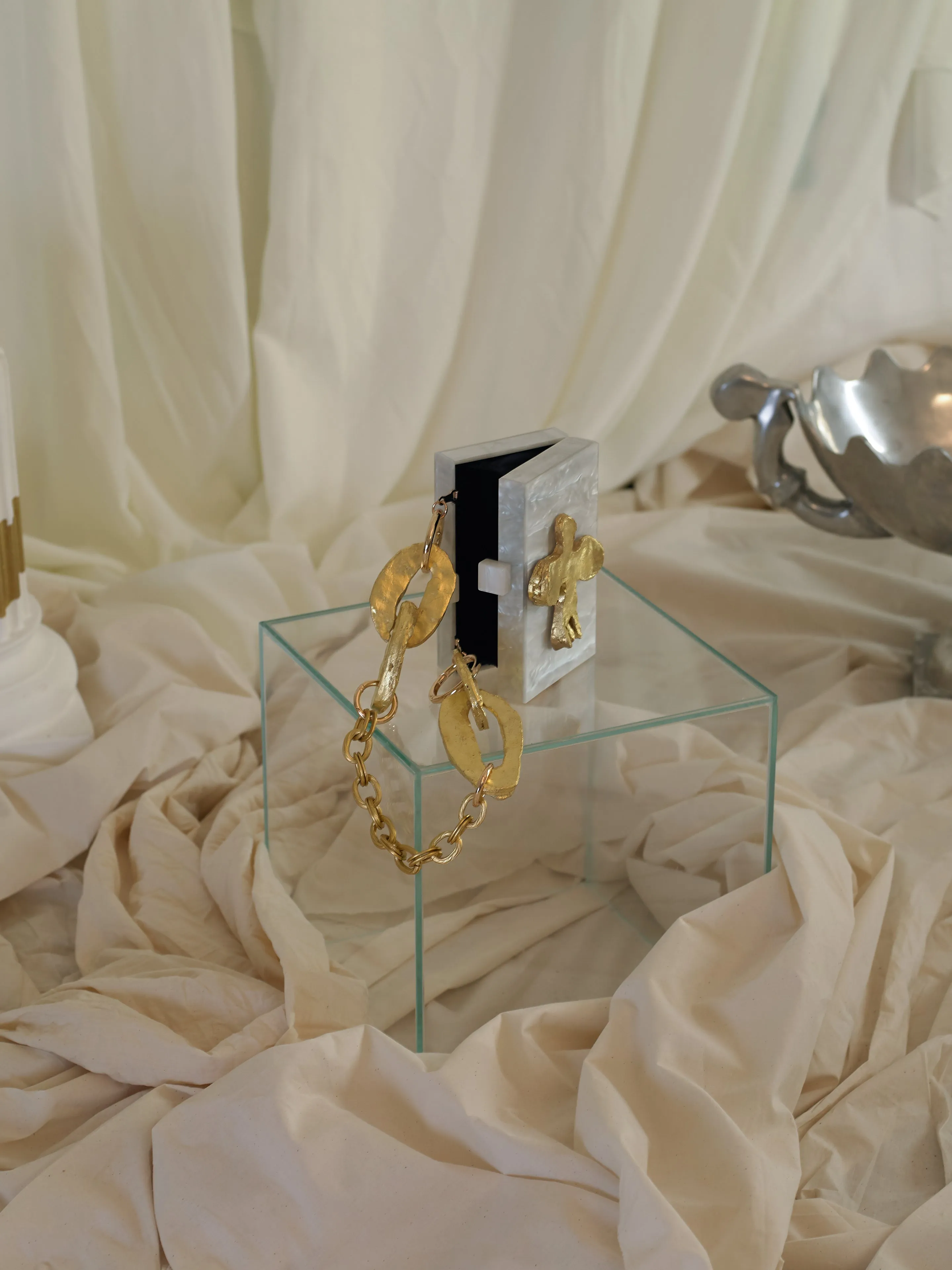 Artisanal Eos Clutch - Pearl Moon