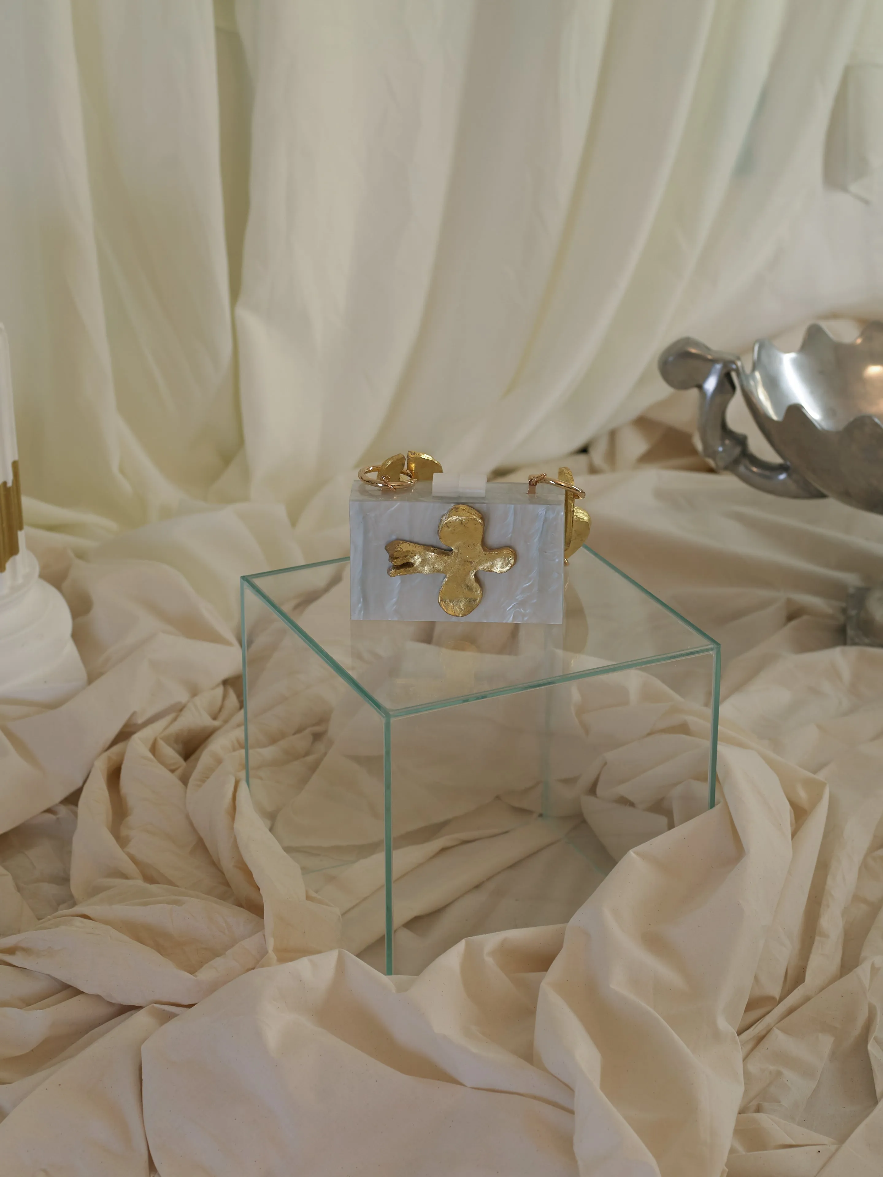 Artisanal Eos Clutch - Pearl Moon