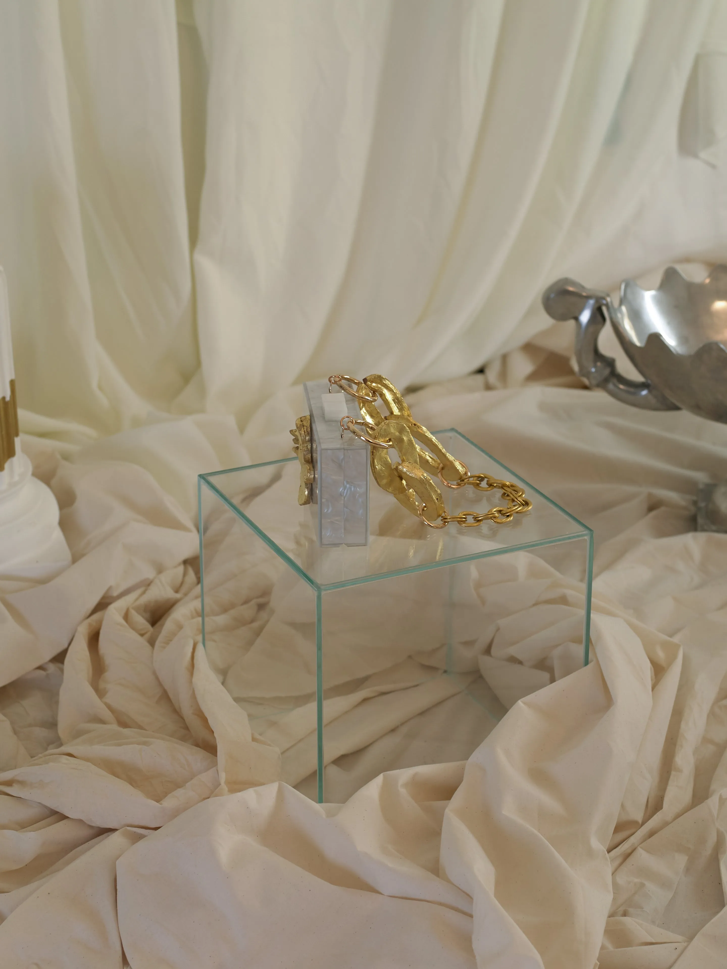 Artisanal Eos Clutch - Pearl Moon