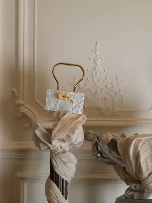 Artisanal Gaia Clutch - Pearl Moon