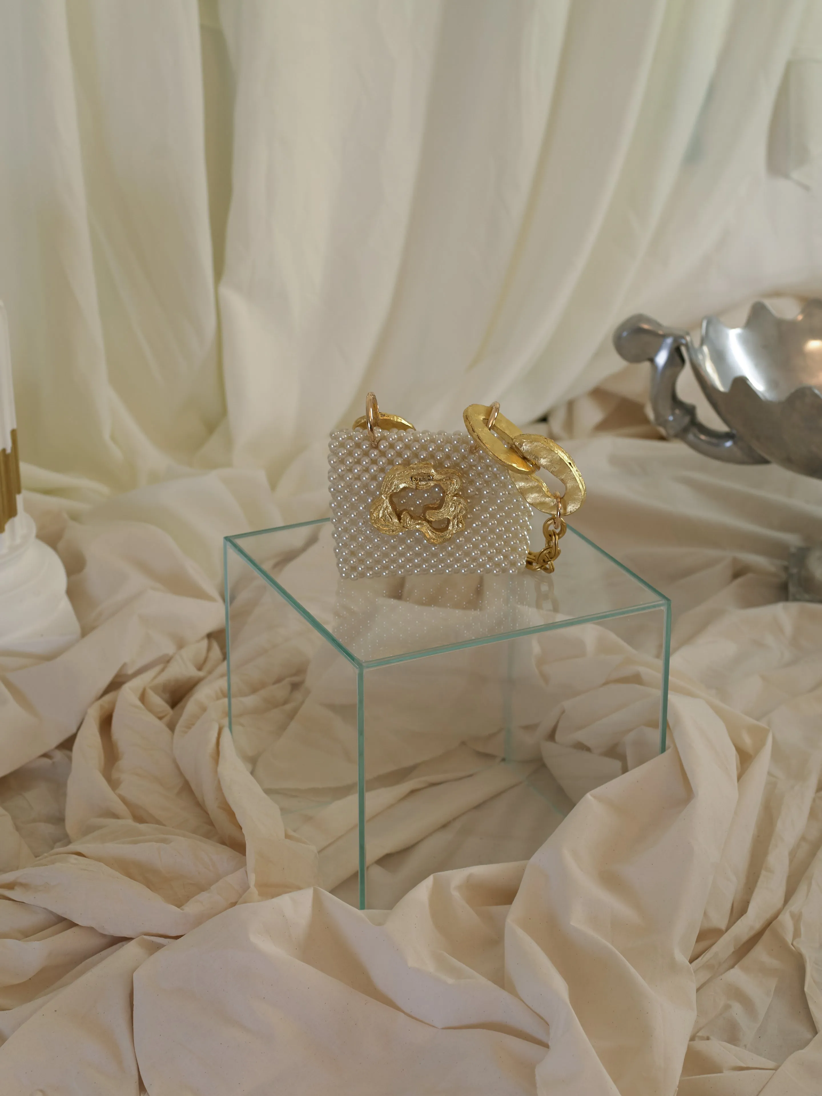 Artisanal Josa Pearl Clutch - Pearl