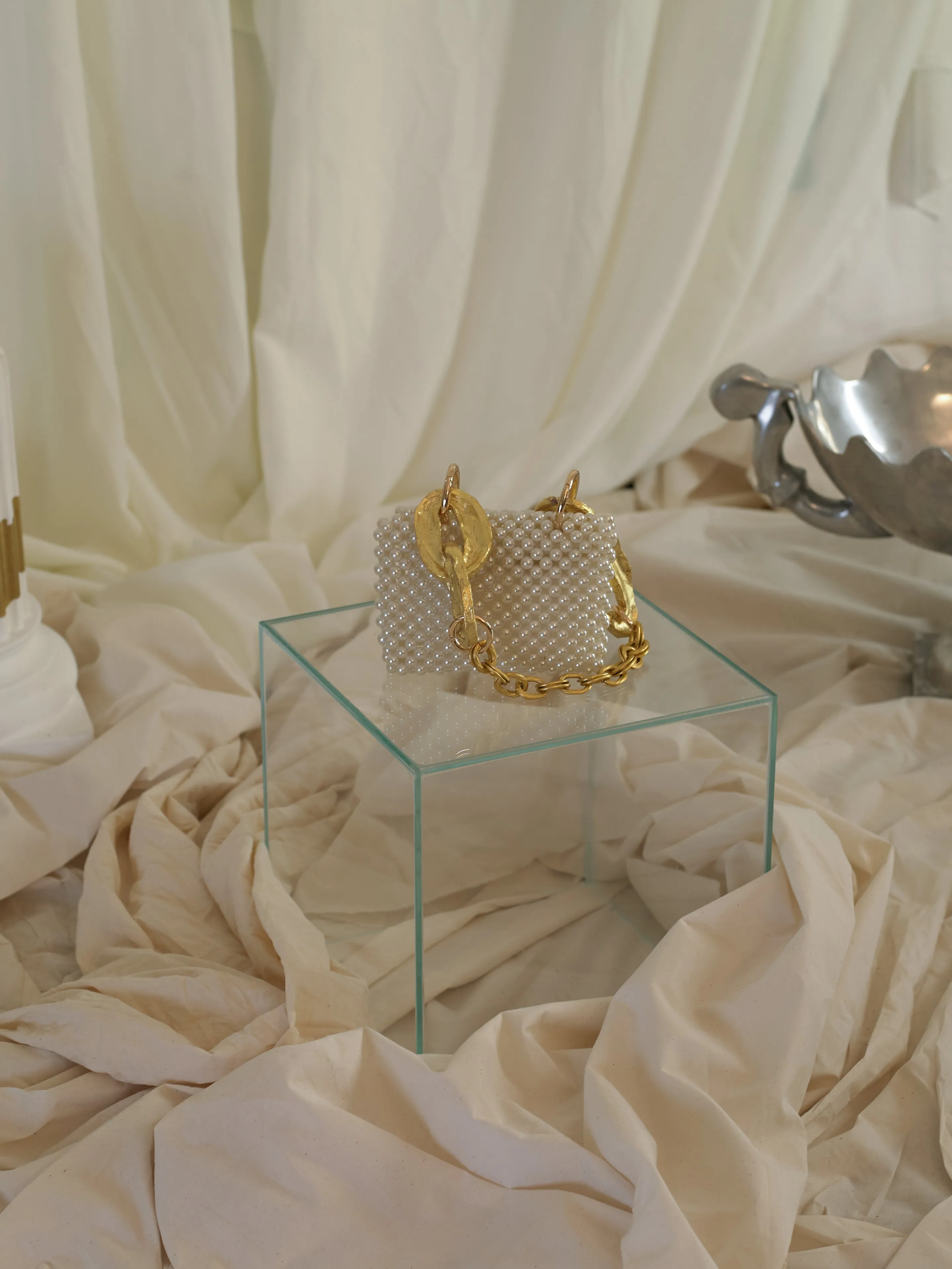 Artisanal Josa Pearl Clutch - Pearl