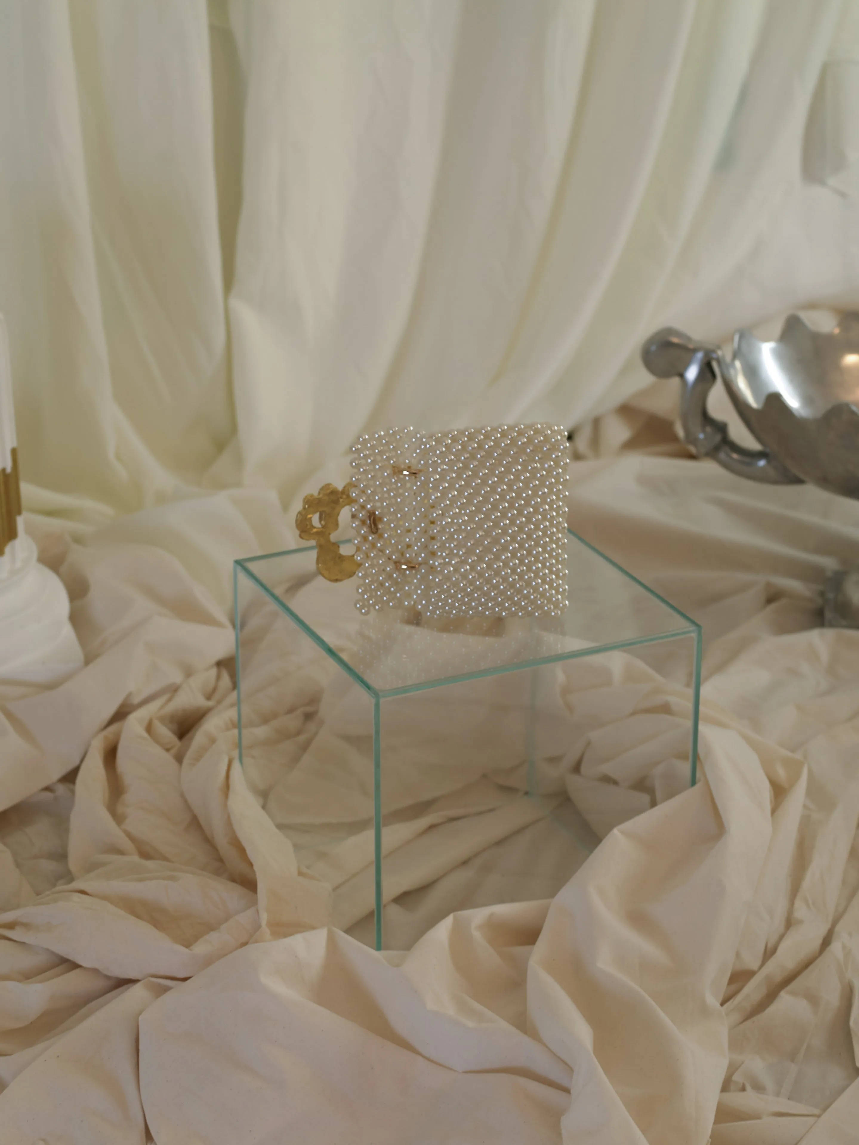 Artisanal Josa Pearl Clutch - Pearl