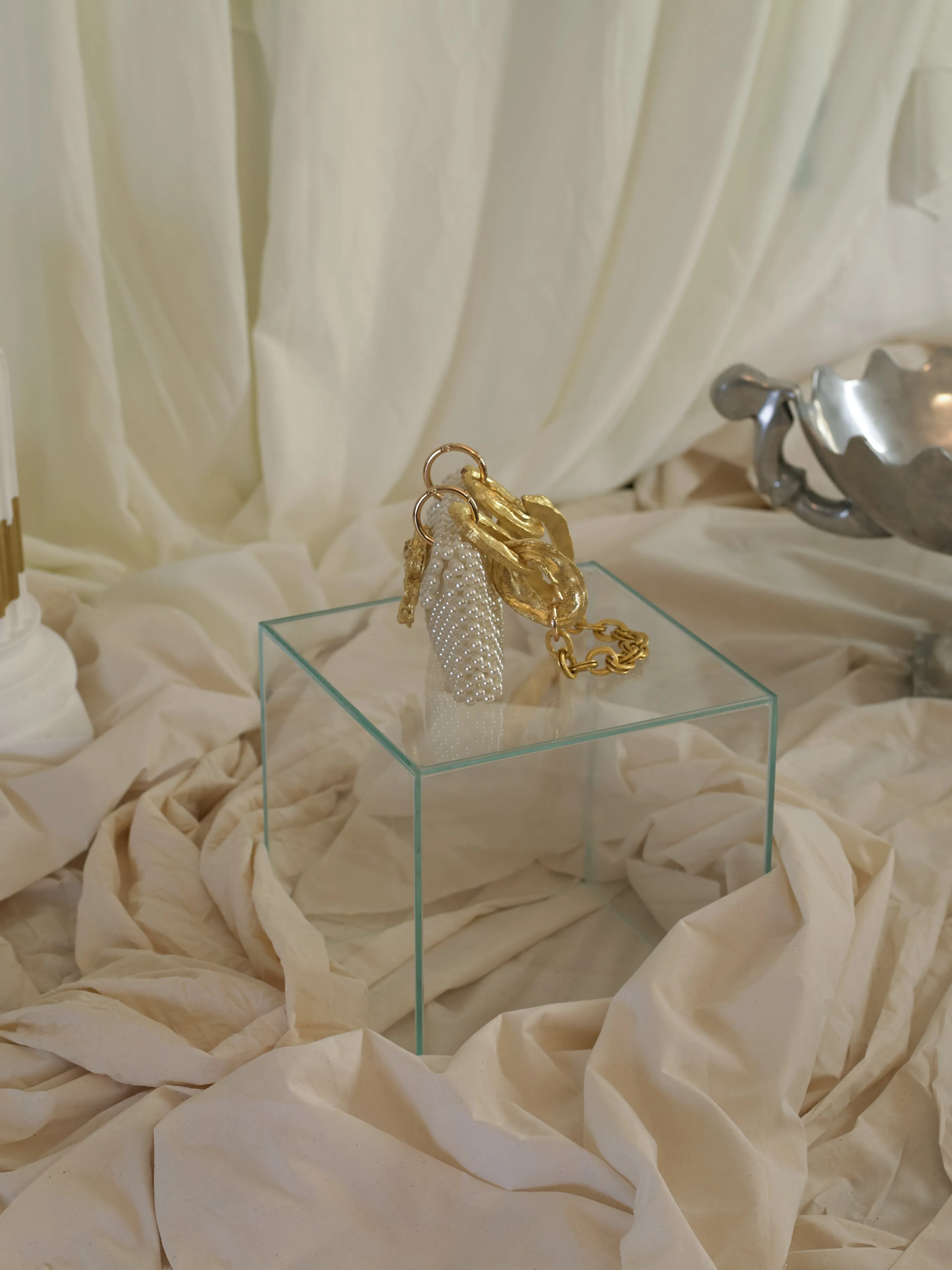 Artisanal Josa Pearl Clutch - Pearl