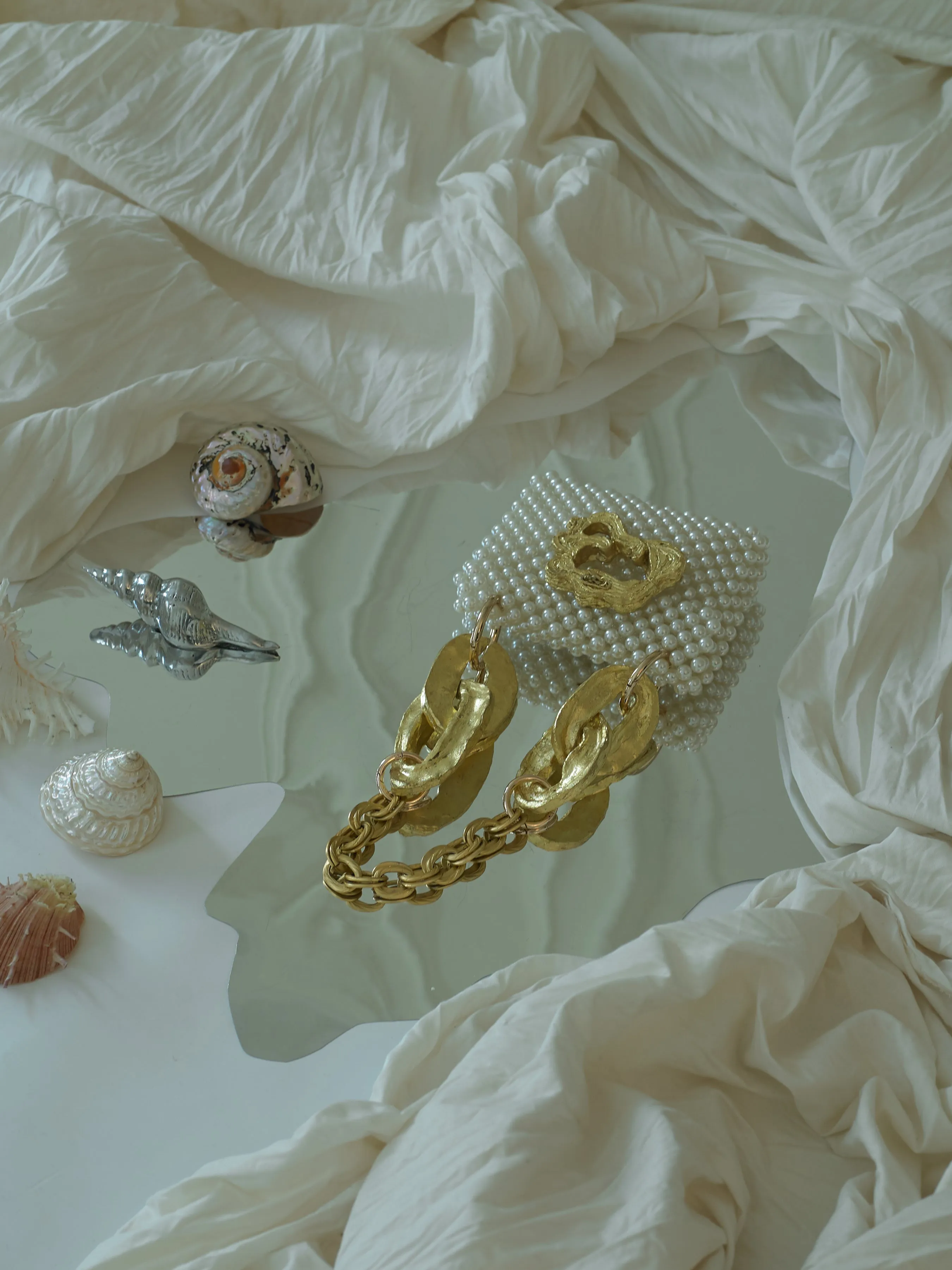 Artisanal Josa Pearl Clutch - Pearl