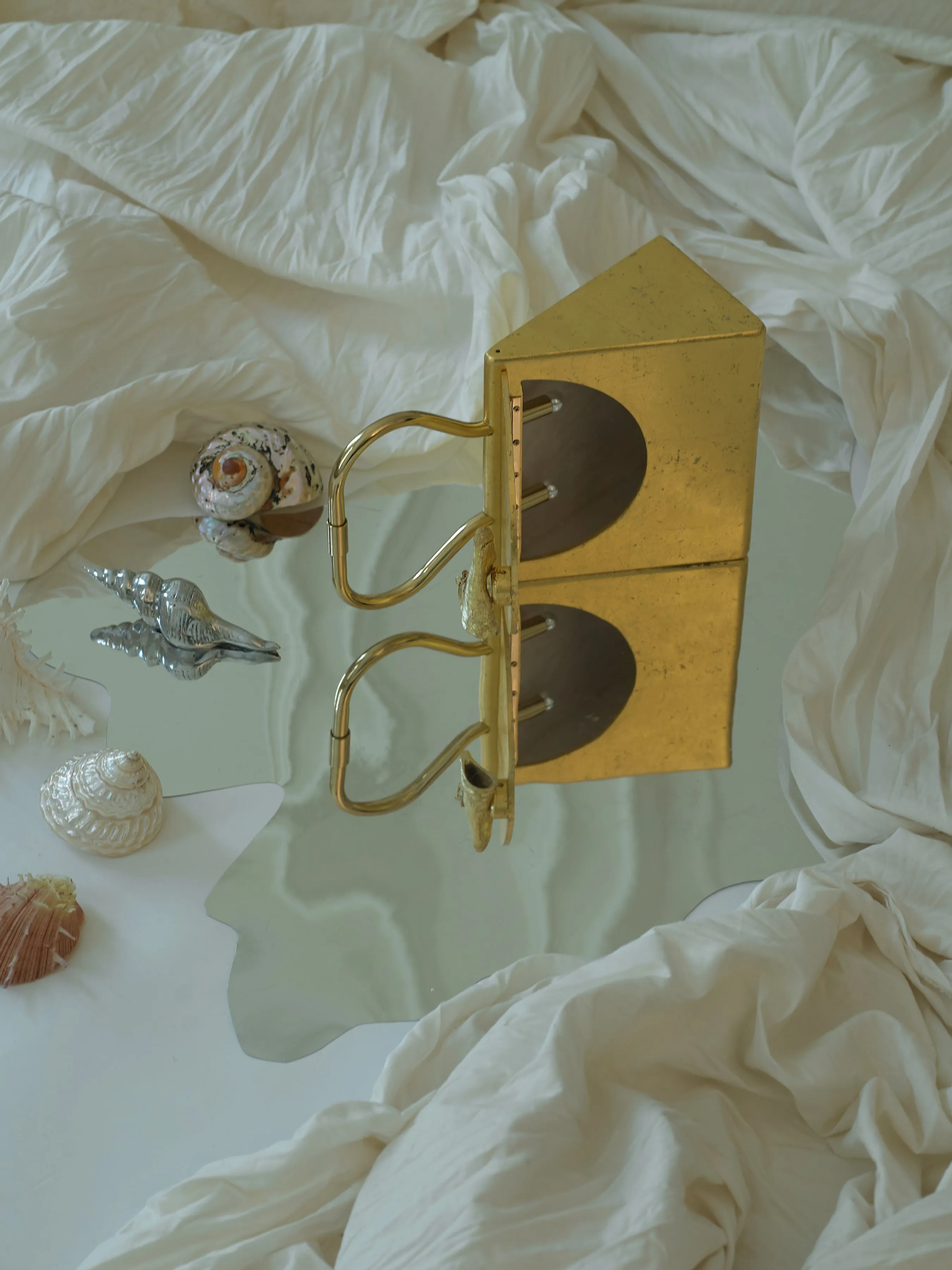Artisanal Selene Clutch - 24K Gold Plate