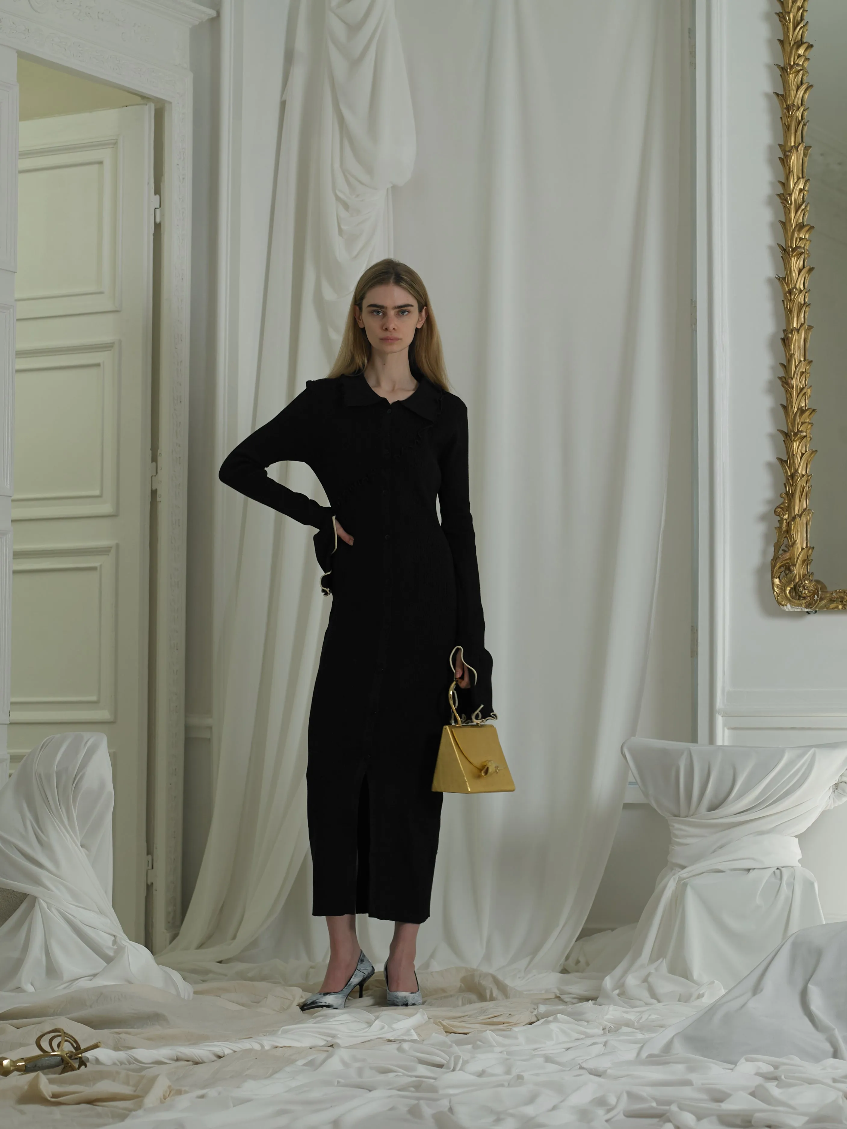 Artisanal Selene Clutch - 24K Gold Plate