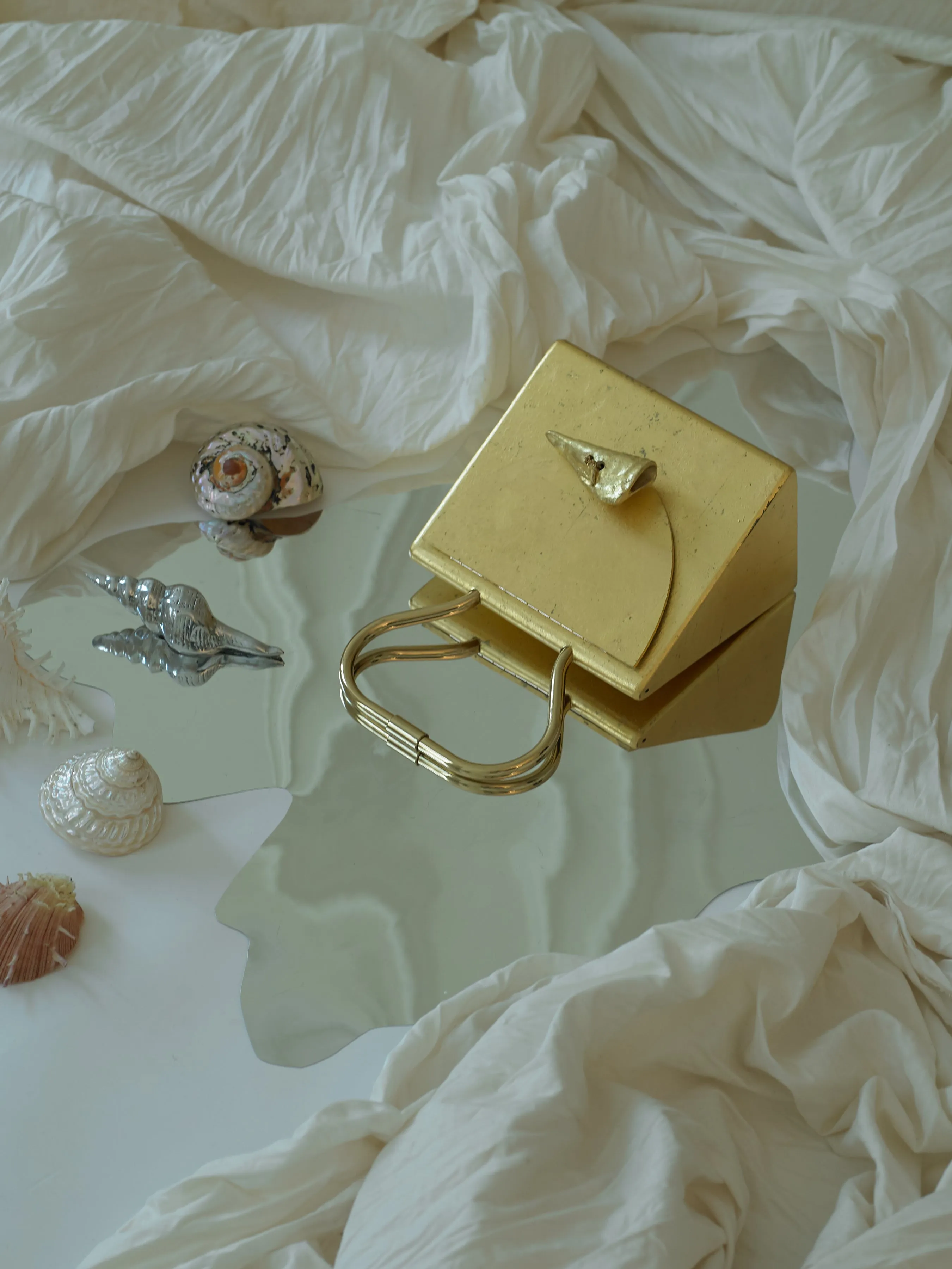 Artisanal Selene Clutch - 24K Gold Plate