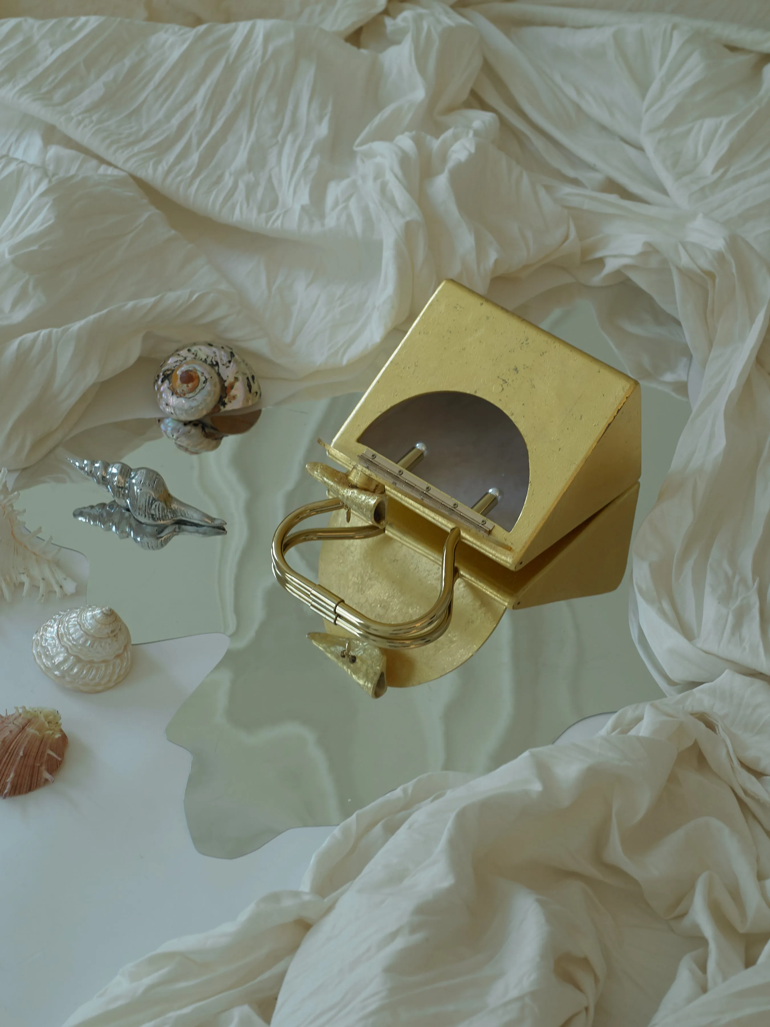 Artisanal Selene Clutch - 24K Gold Plate