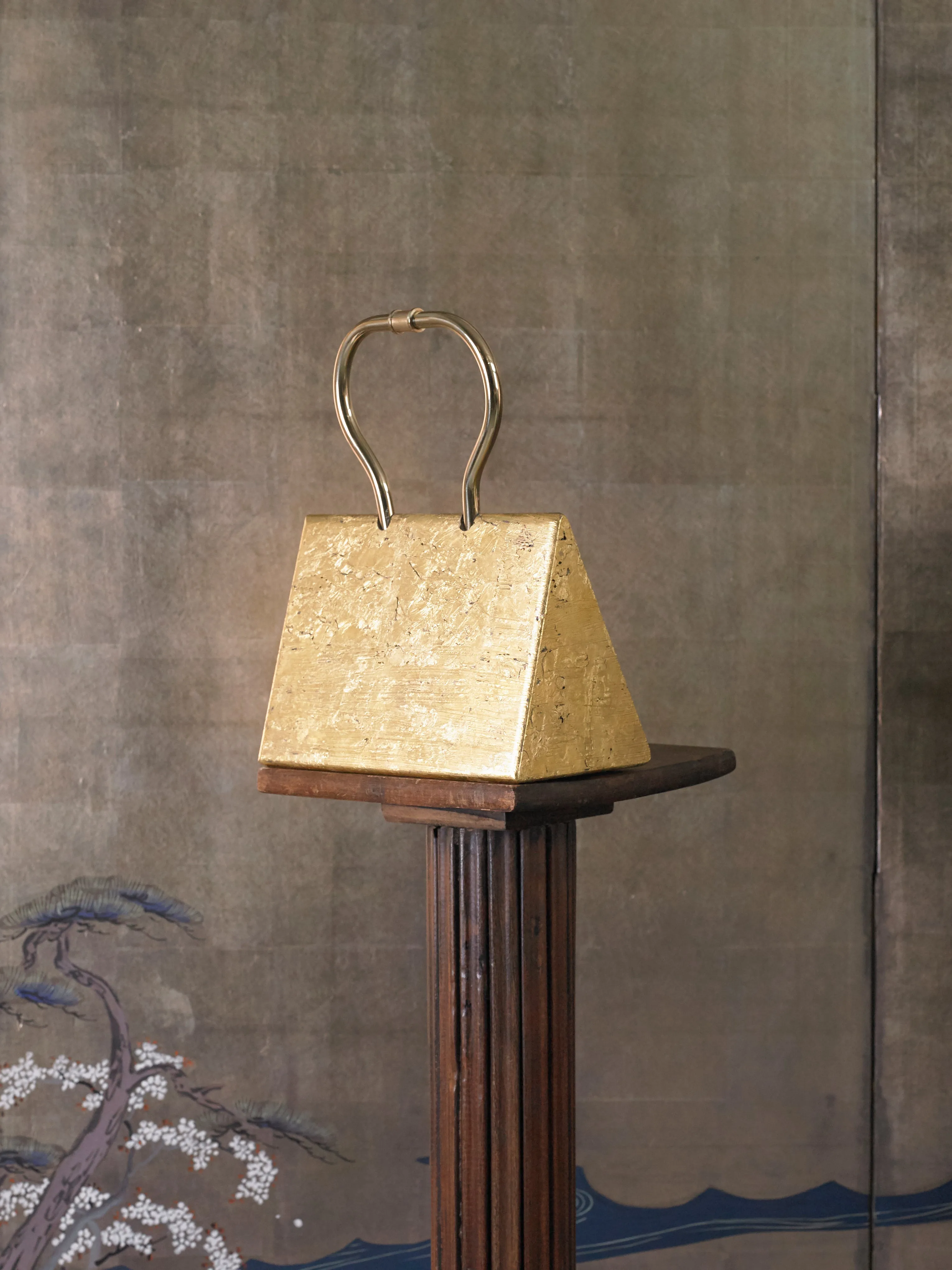 Artisanal Selene Clutch - 24K Gold Plate