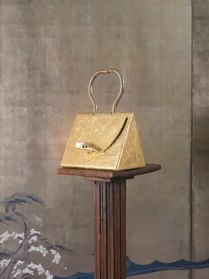 Artisanal Selene Clutch - 24K Gold Plate