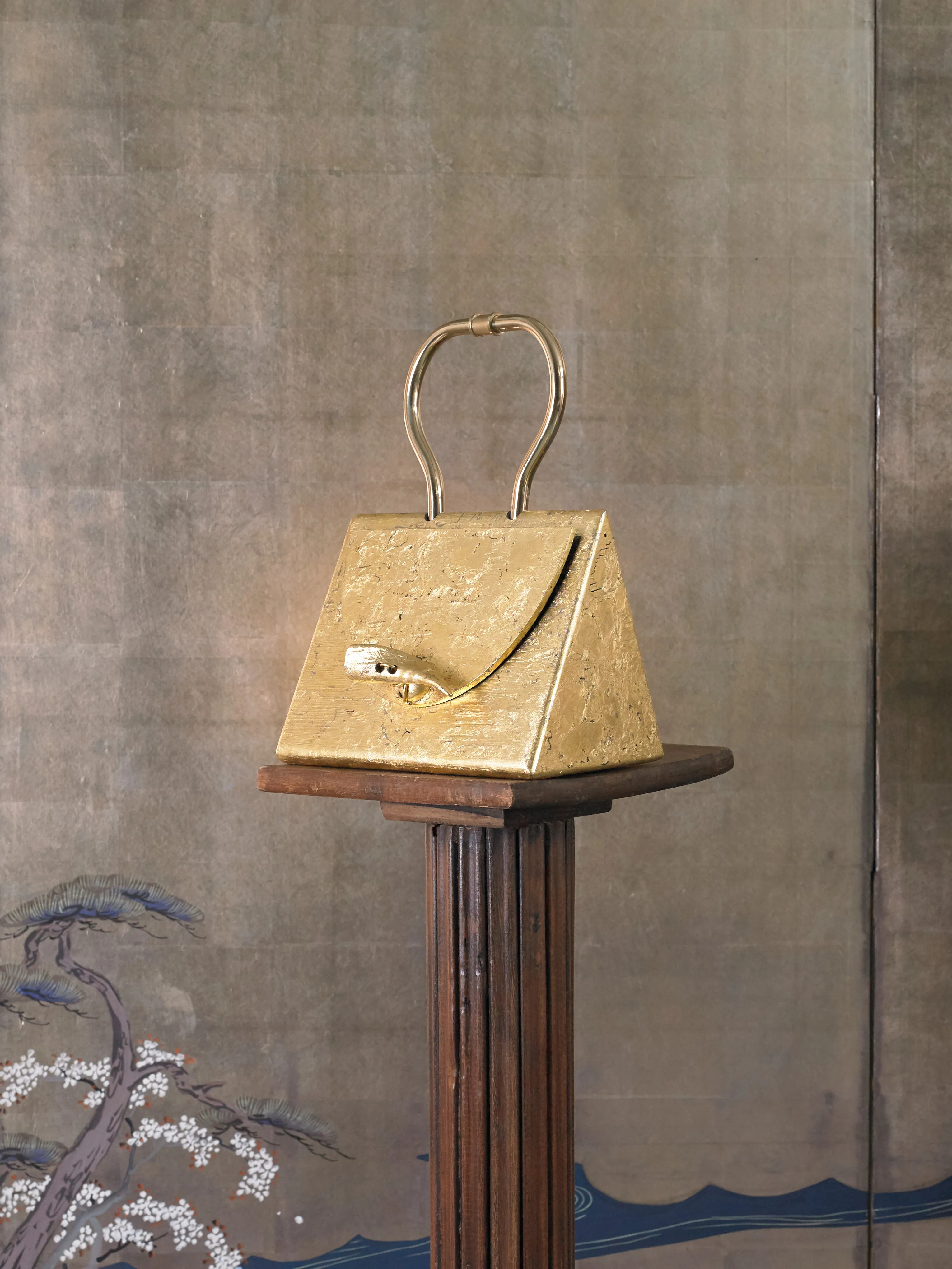 Artisanal Selene Clutch - 24K Gold Plate