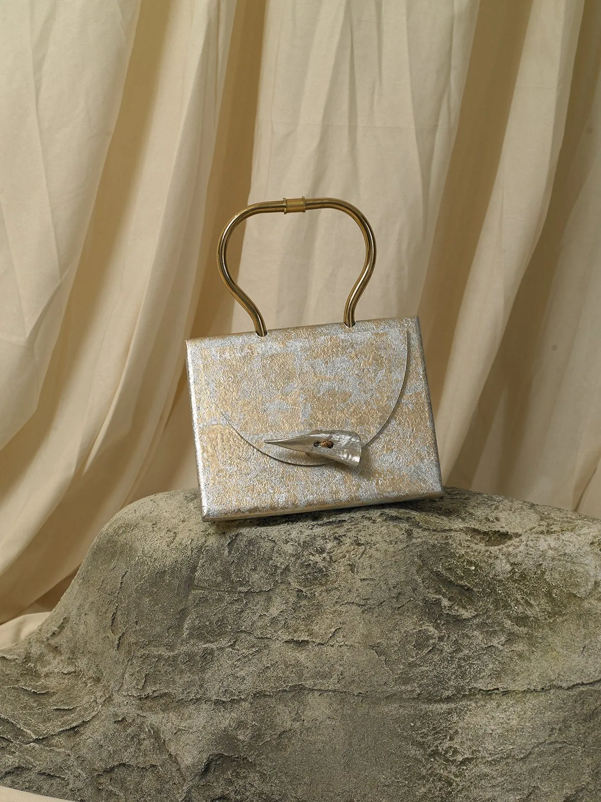 Artisanal Selene Clutch - Moon Gold