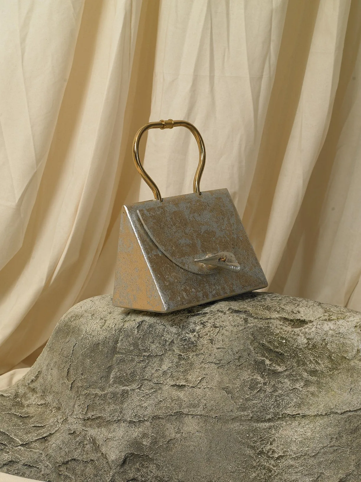 Artisanal Selene Clutch - Moon Gold