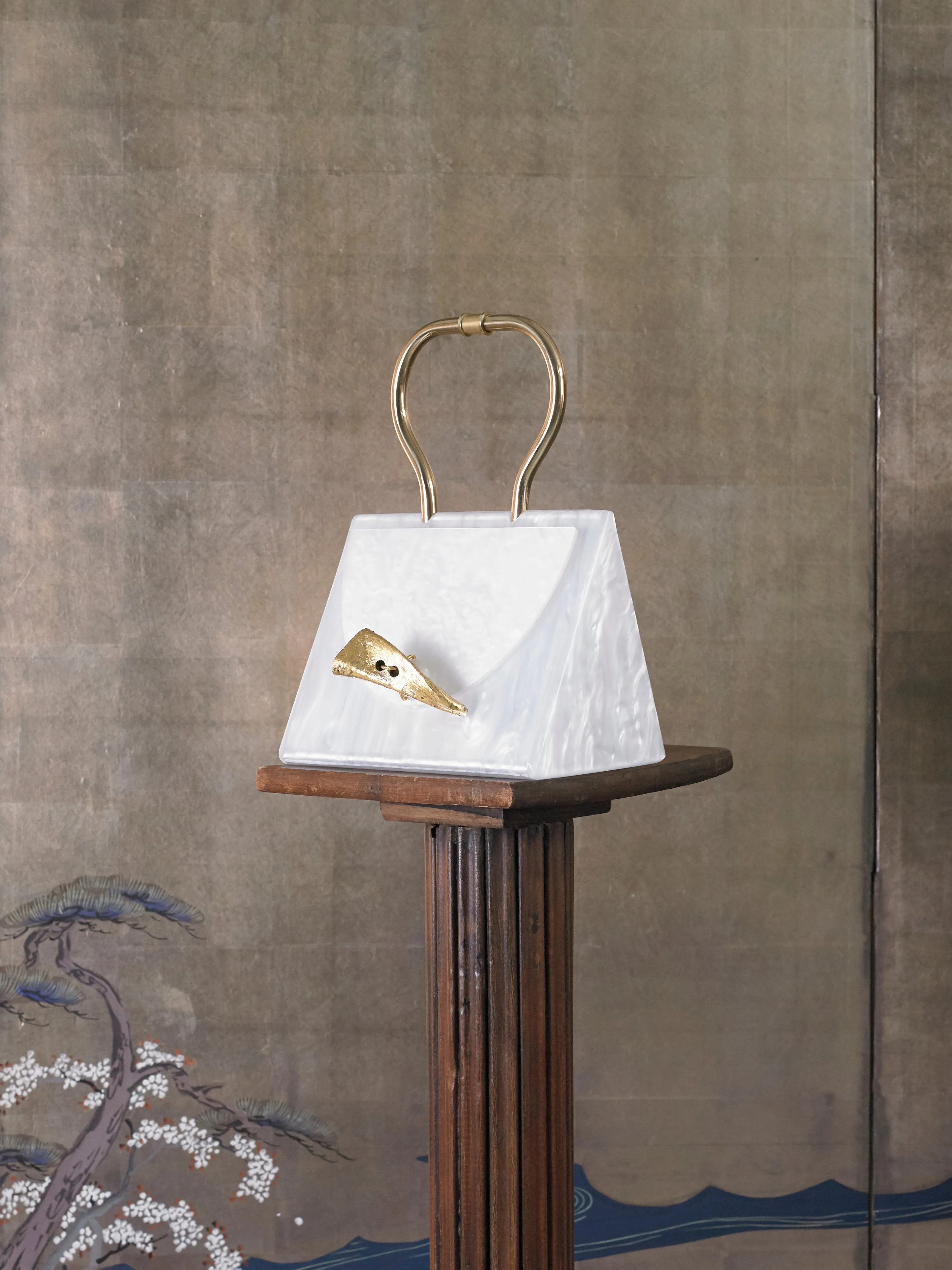 Artisanal Selene Clutch - Pearl Moon