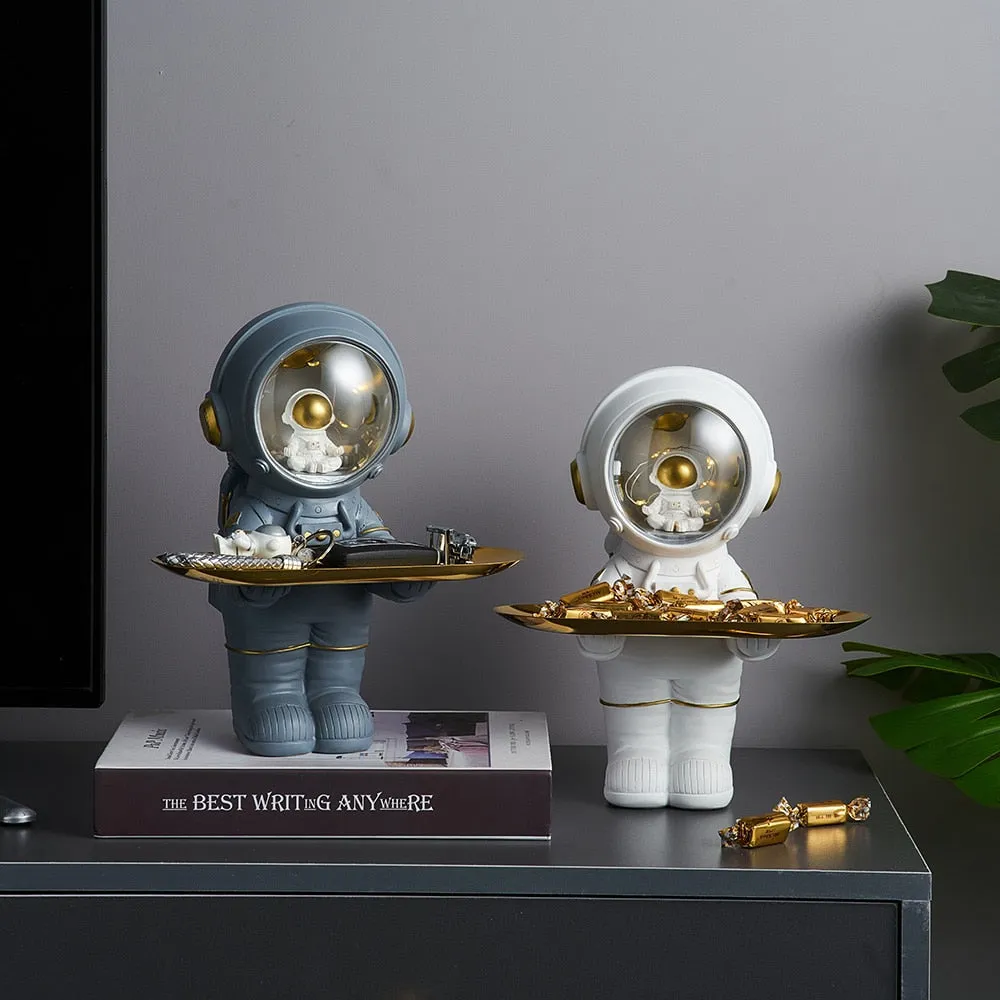 Astronaut Statue Storage Tray for Home