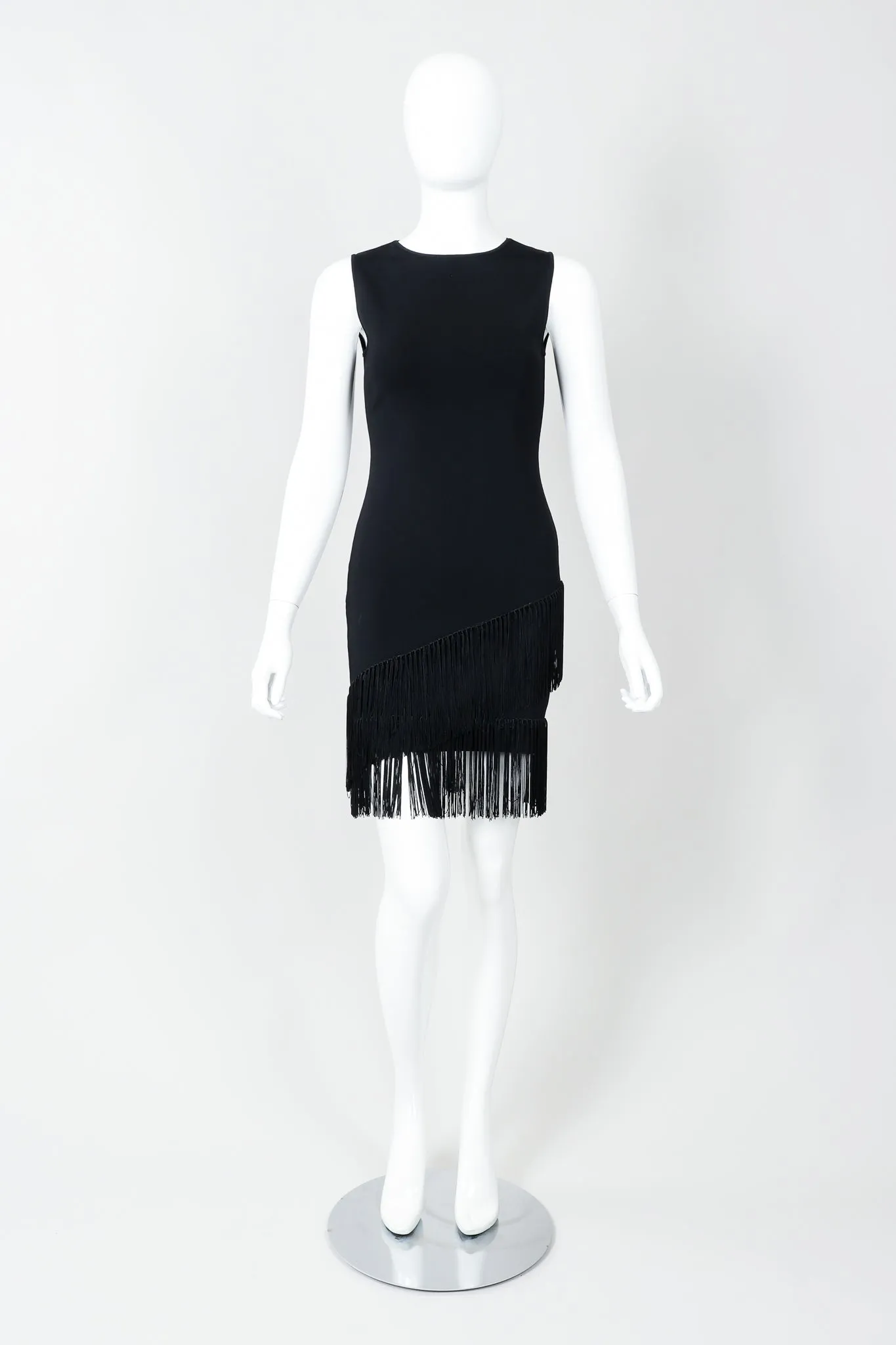 Asymmetrical Fringe Hem Dress