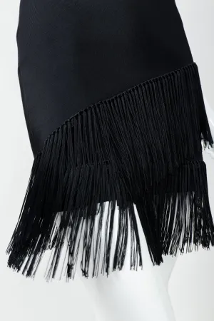 Asymmetrical Fringe Hem Dress