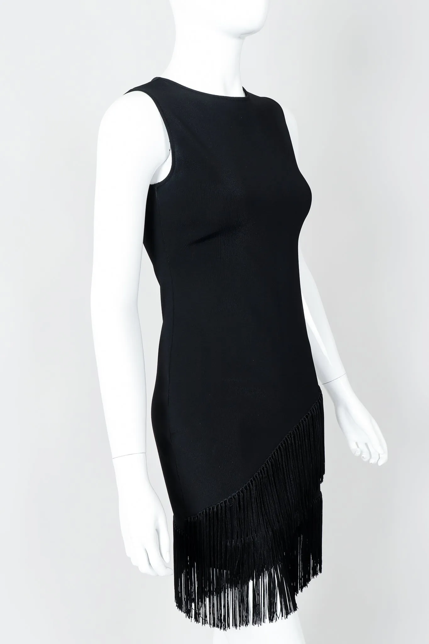 Asymmetrical Fringe Hem Dress