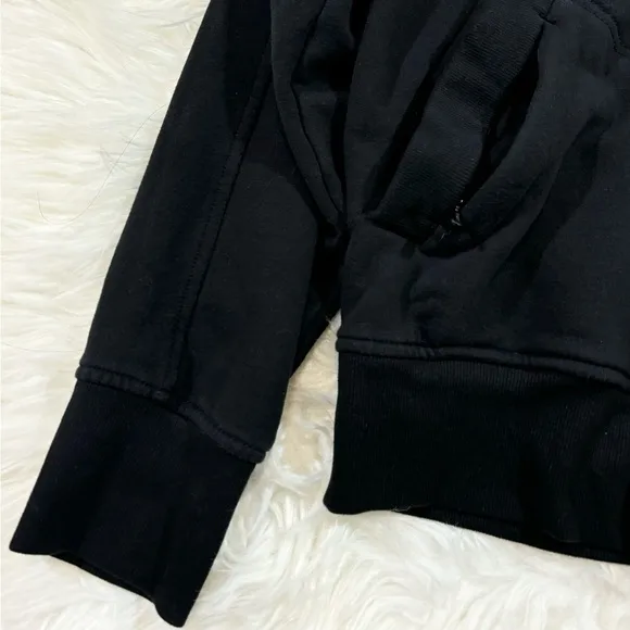Athleta Retroplush Bomber Jacket Black Large Tall