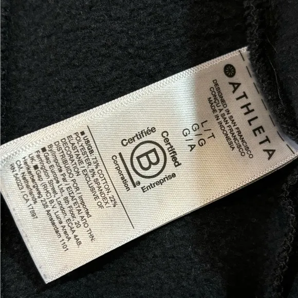 Athleta Retroplush Bomber Jacket Black Large Tall