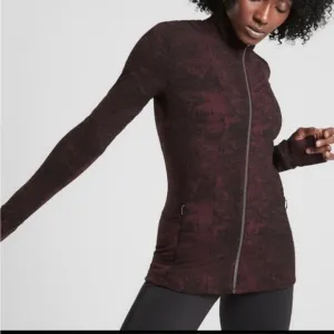 Athleta Shanti Salutation Jacquard Knit Jacket