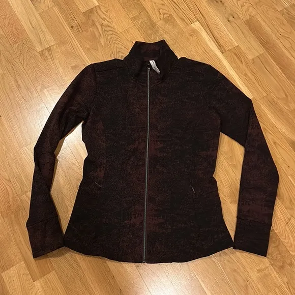 Athleta Shanti Salutation Jacquard Knit Jacket
