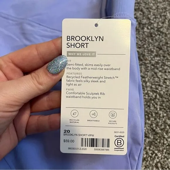 Athleta Brooklyn Short NEW Victorian Periwinkle