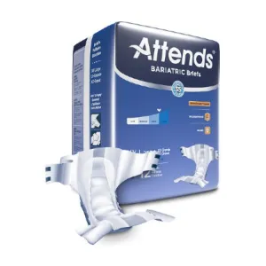 Attends Breathable Fitted Briefs w/ Flex Tabs, Size XXL, Case/48 (4 bags/12)