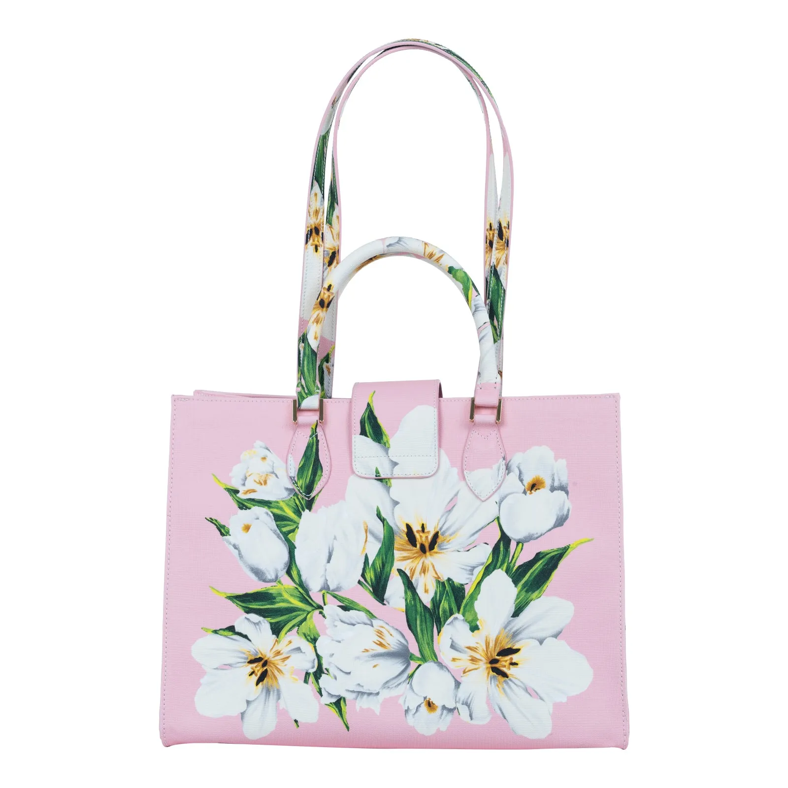 Audrey Tote_Medium_Emperor Tulip Pastel_Soft Pink
