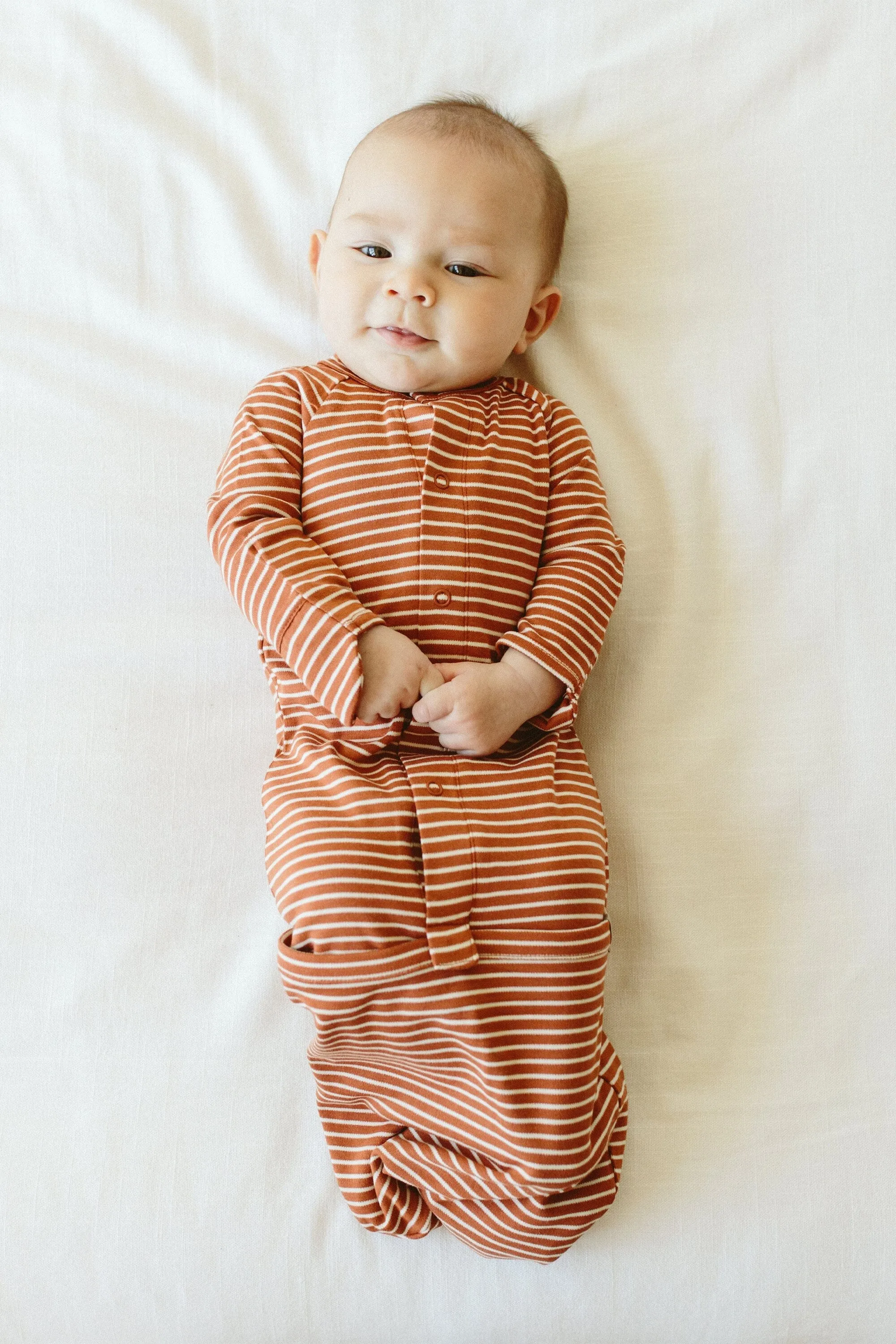 Baby Sleeping Bag / Gown - Clay Stripe