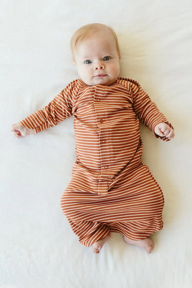 Baby Sleeping Bag / Gown - Clay Stripe