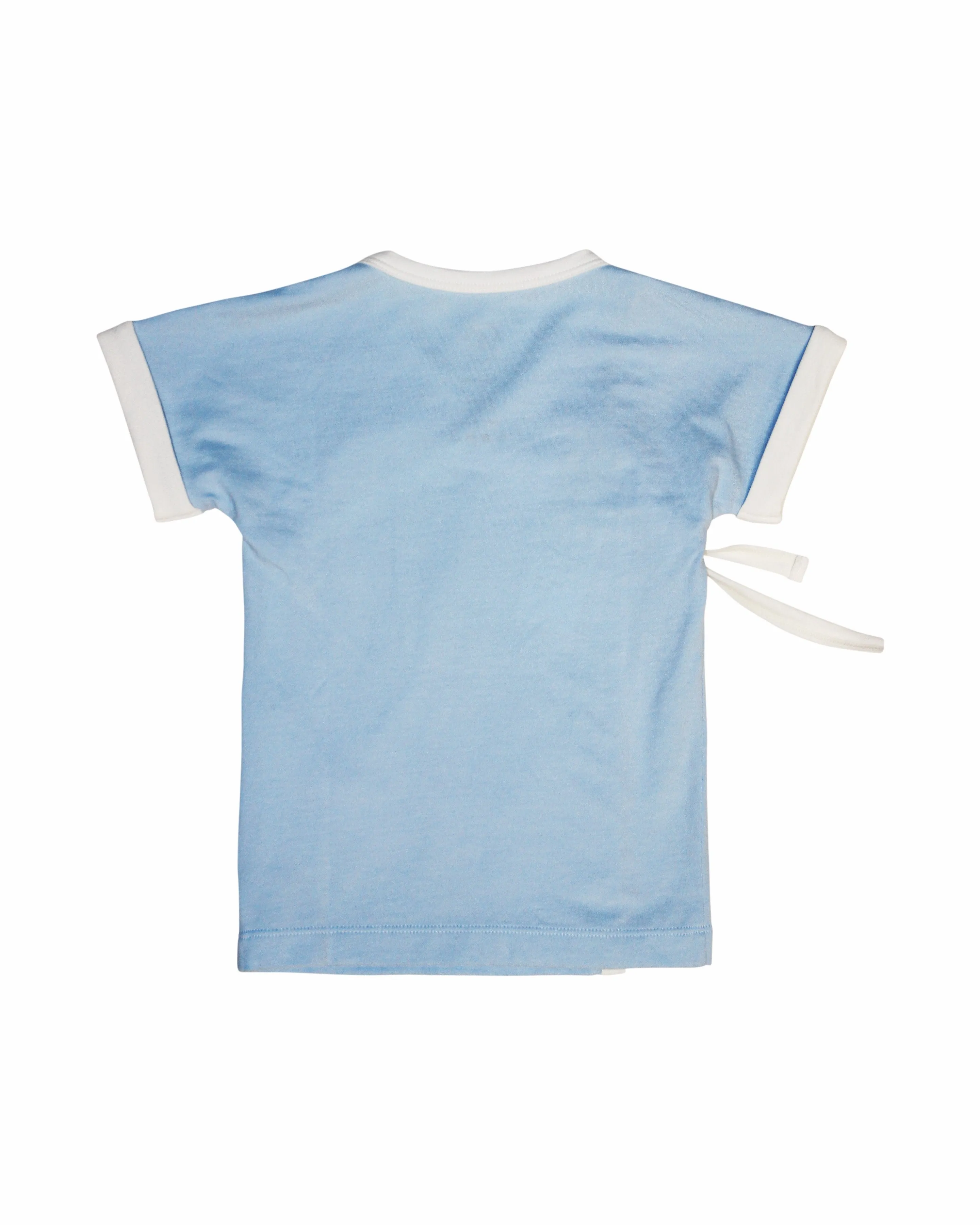 Baby Wrap Samurai Cotton Tee with a sweet  contrast trim