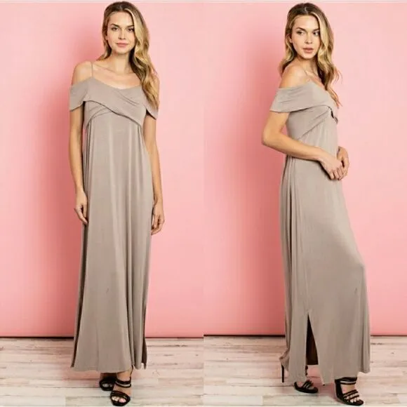 Bamboo Off-Shoulder Maxi Dress