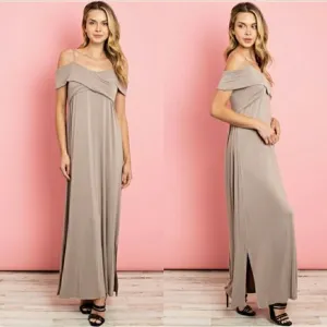 Bamboo Off-Shoulder Maxi Dress
