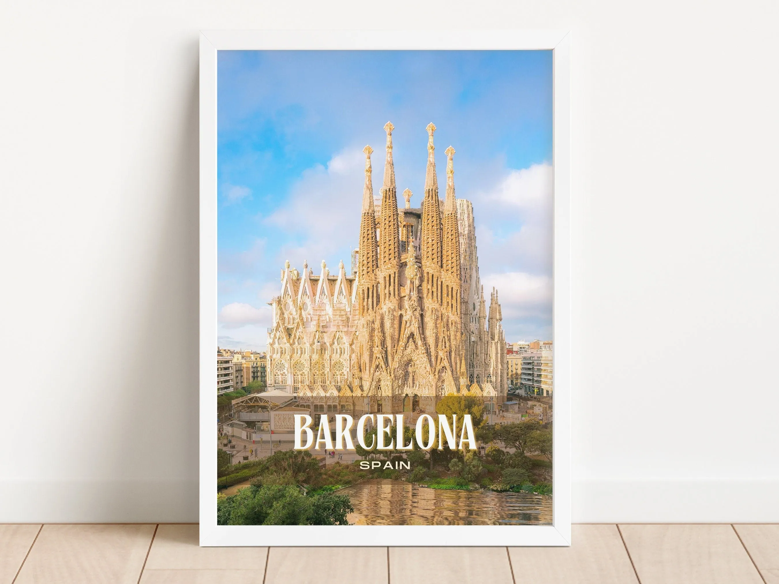 Barcelona Retro Wall Art, Spain
