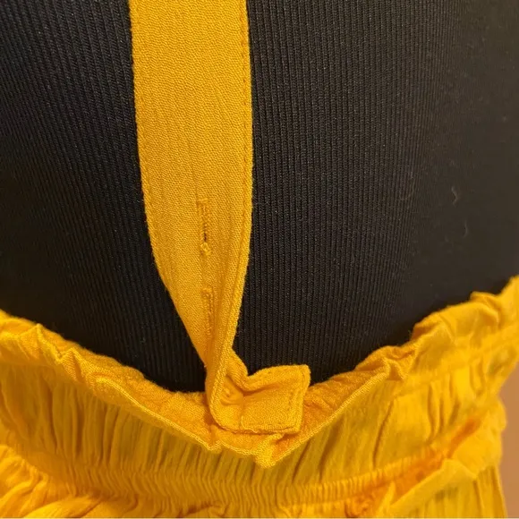 BB Dakota by Steve Madden Sunflower Yellow Grooves Sleeveless Maxi Dress Size S