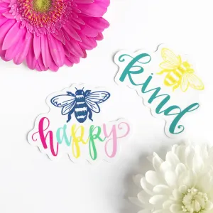 Be Kind   Be Happy Stickers