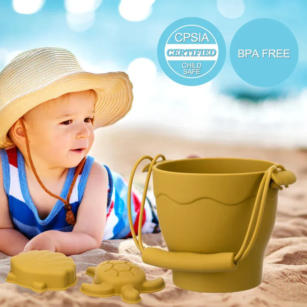 Beach Bucket Sand Fun - Silicone Beach Set