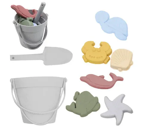 Beach Bucket Sand Fun - Silicone Beach Set