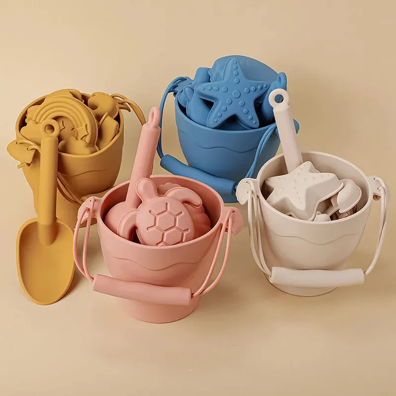 Beach Bucket Sand Fun - Silicone Beach Set