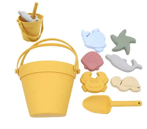 Beach Bucket Sand Fun - Silicone Beach Set