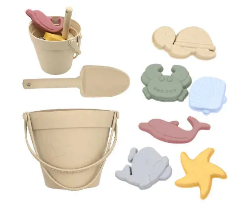 Beach Bucket Sand Fun - Silicone Beach Set