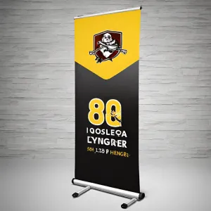 Beast Branding CUSTOM PRINTED Retractable Banner with Stand