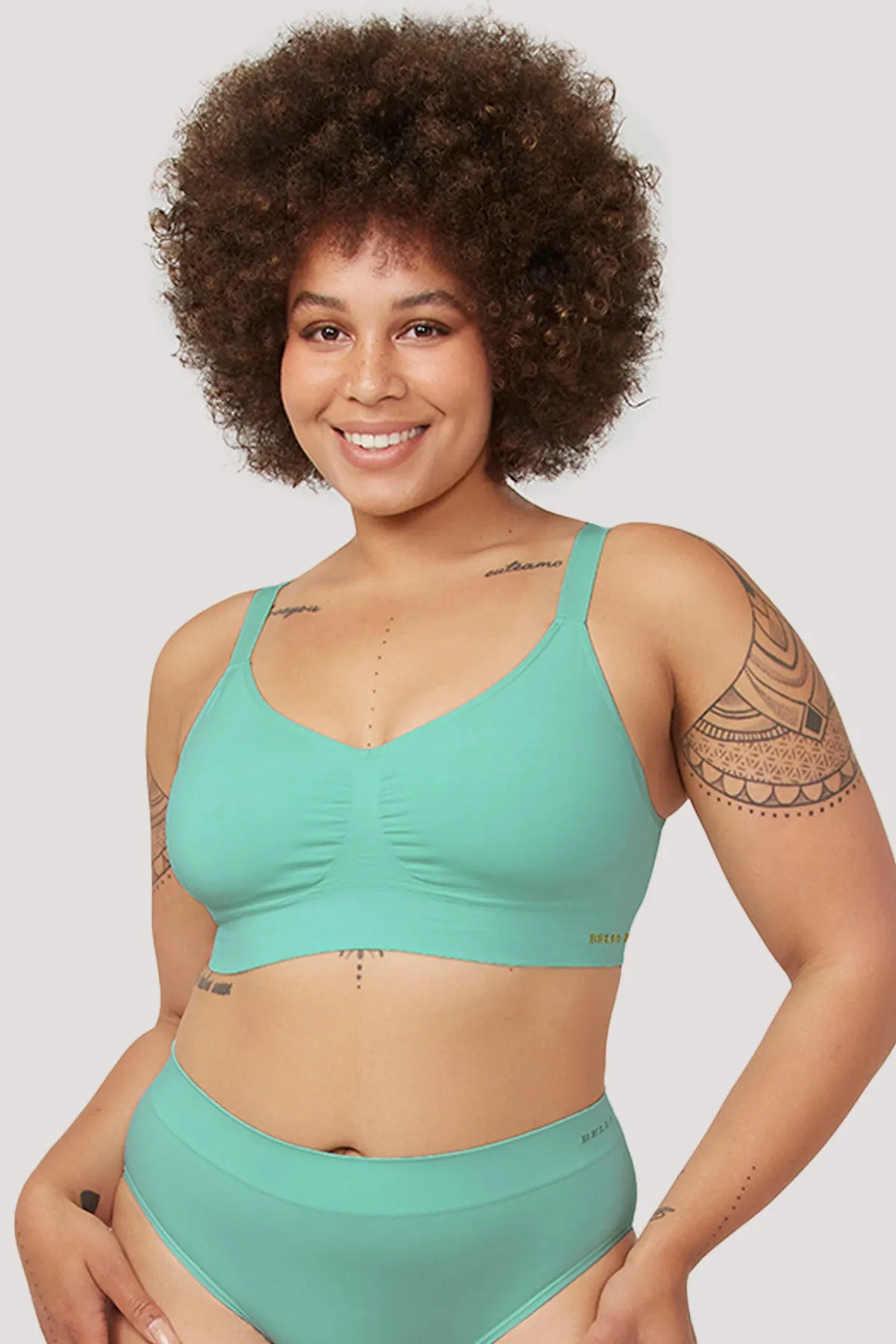 Bella Bamboo Ultimate Adjustable Crop Bra 2pk - No Returns