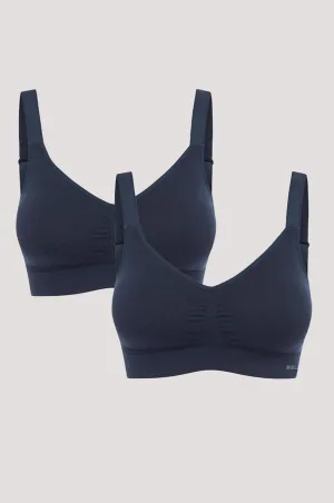 Bella Bamboo Ultimate Adjustable Crop Bra 2pk - No Returns