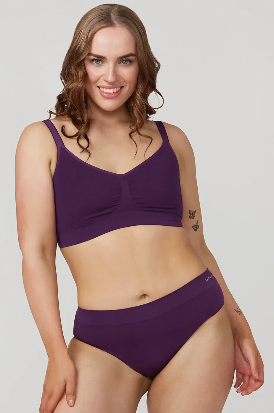 Bella Bamboo Ultimate Adjustable Crop Bra 2pk - No Returns